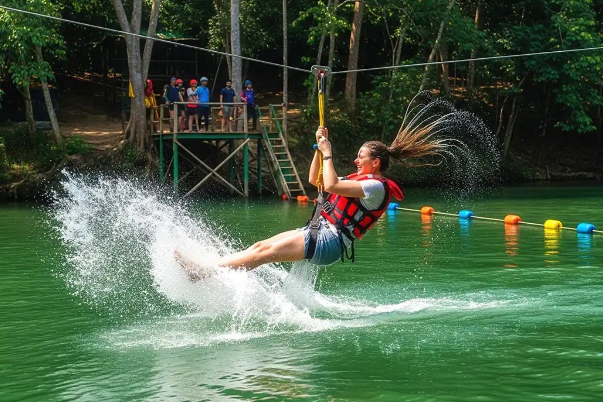 zipline in dandeli activities at [dandeli stay inn]