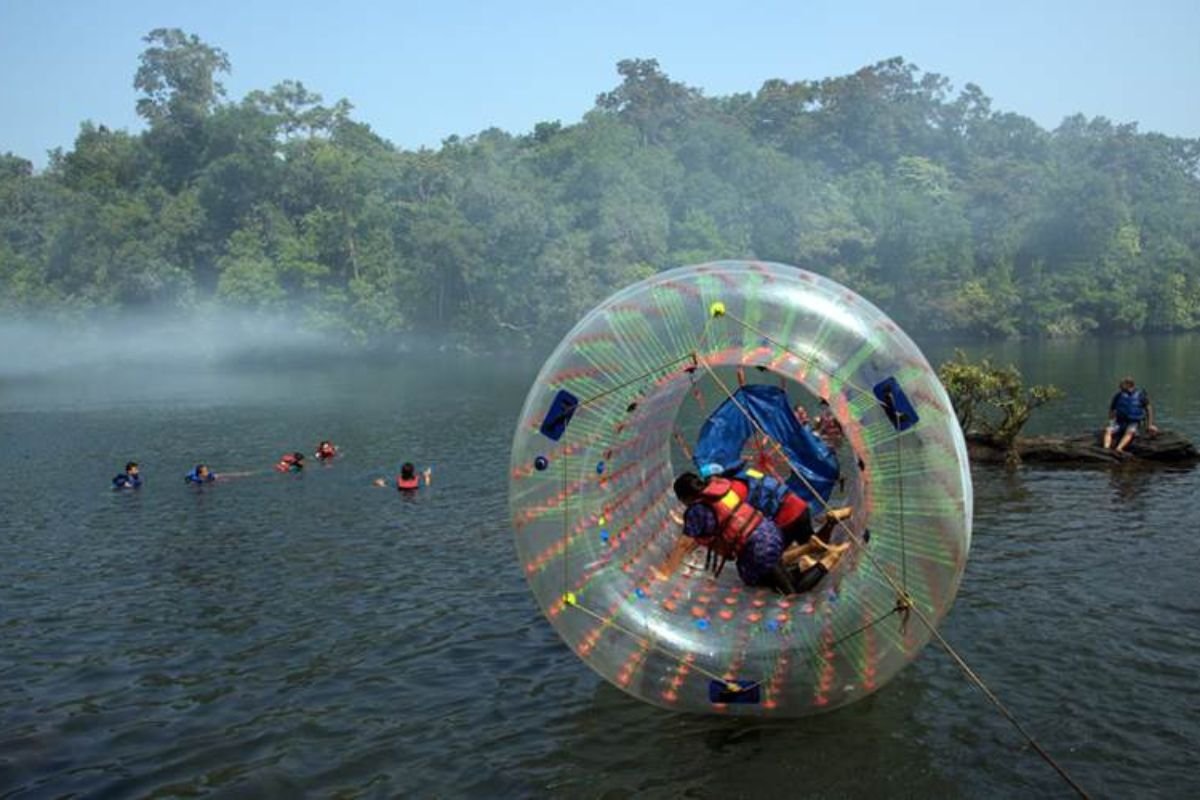 zorbing in dandeli activities at [dandeli stay inn]